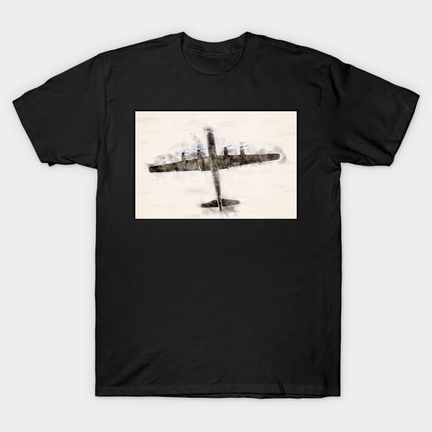 B-29 Superfortress Watercolor T-Shirt by jecphotography